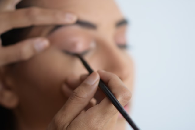 Best Drugstore Eyeliner - Eyeliner being applied on the eye of a woman