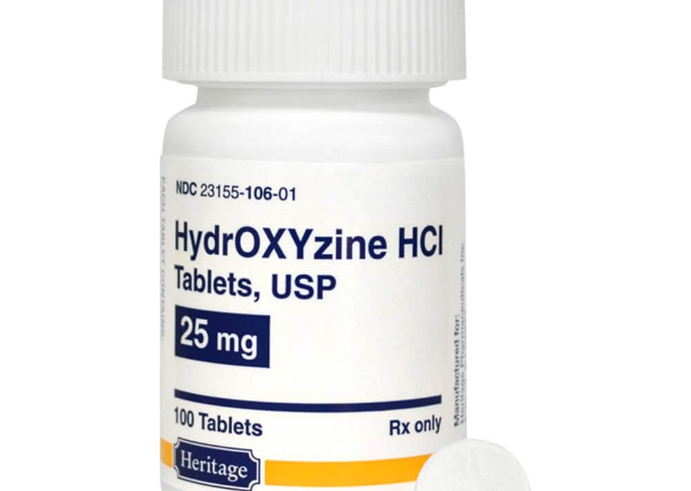 Hydroxyzine Side Effects - Bottle of Hydroxyzine Tablets
