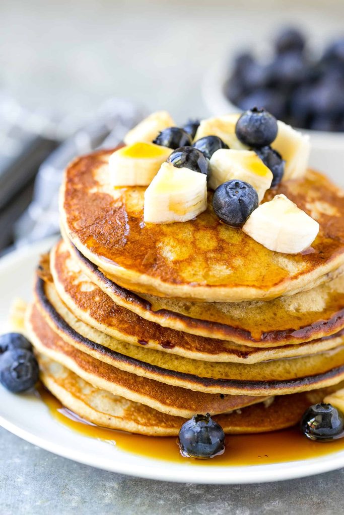 Blueberry, Banana, and Eggs Pancakes