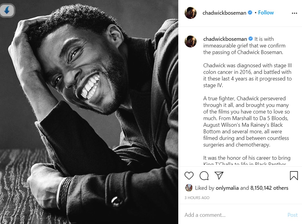 Chadwick Boseman - Death News