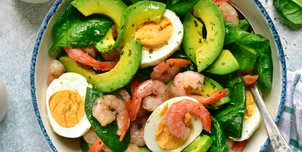 High ProteinShrimp, Avocado, and Egg Chopped Salad