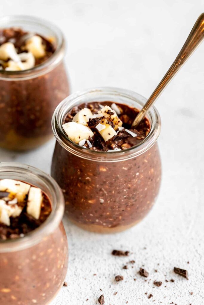 High Protein Chocolate Peanut Butter Overnight Oats