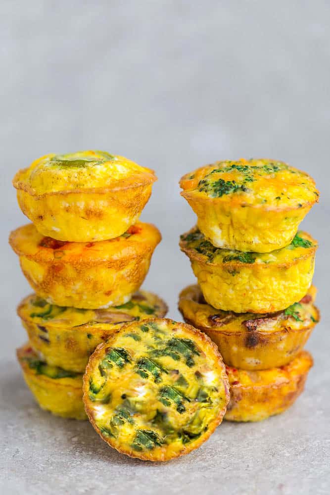 High Protein Spinach and Cheese Egg Muffins
